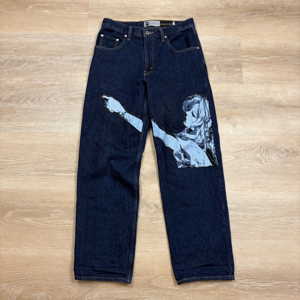 Levi's SilverTab‎ 94 Baggy Jeans Graphic Patch Denim Women's 29